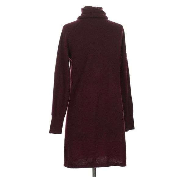 Quince Mongolian Cashmere Kitten Soft Ox Blood Burgundy Turtleneck Dress Small - Picture 3 of 8